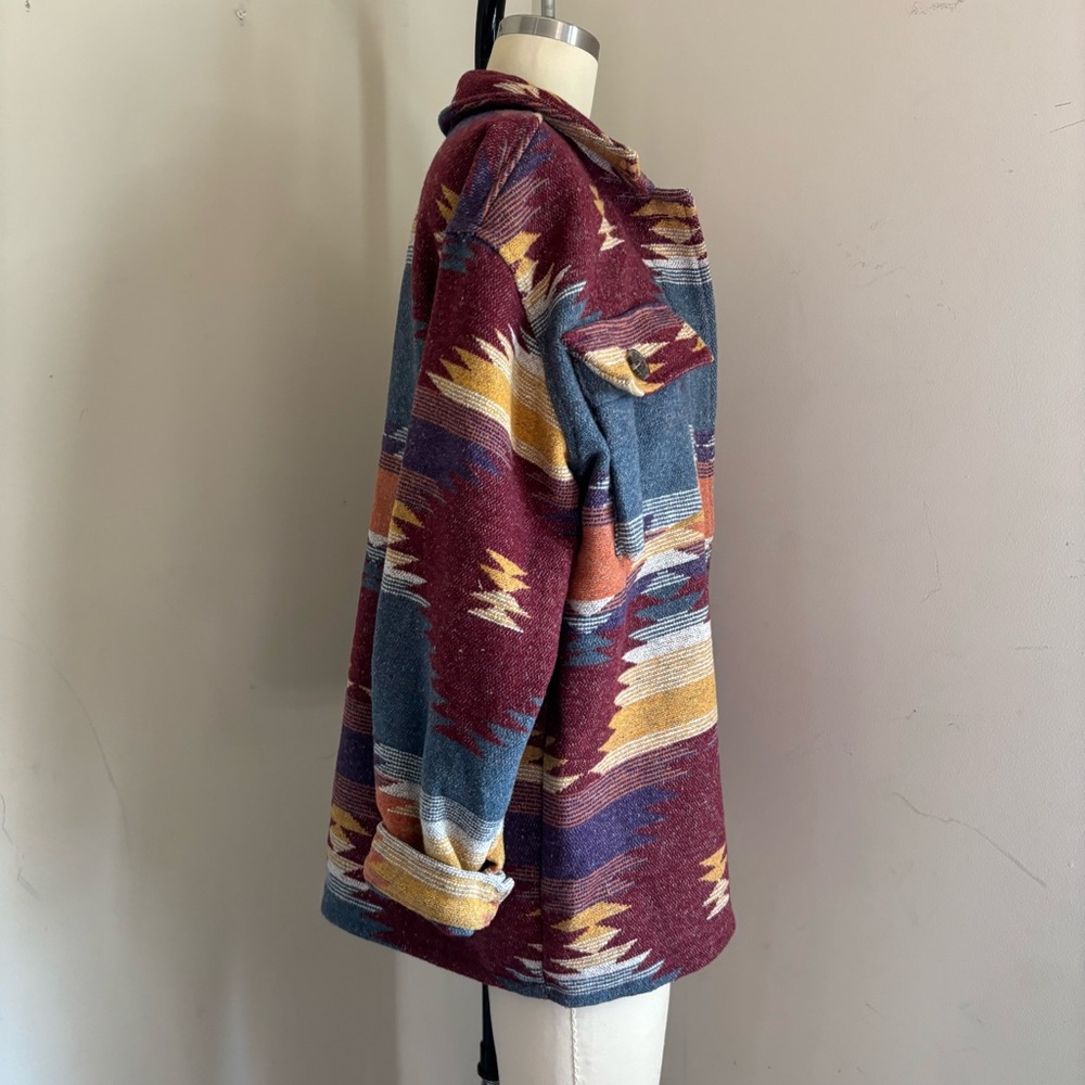 Multicolor Patterned Women's Shacket - image 4